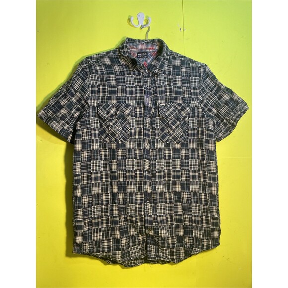 Buffalo David Bitton Men Size S Blue Check Short Sleeve Casual Shirts Lot 2 - Picture 2 of 7